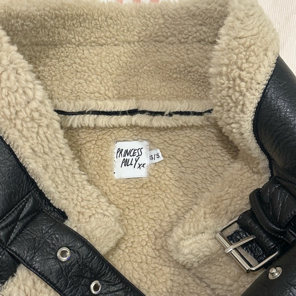 Woman’s Princess Polly Leather Jacket with Fur - Picture 3 of 5